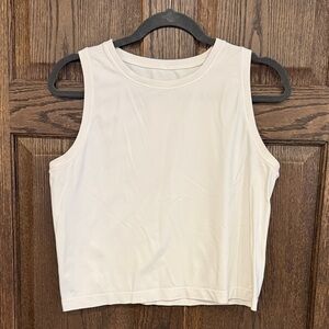 Athleta With Ease Muscle Tank Top White Size Medium